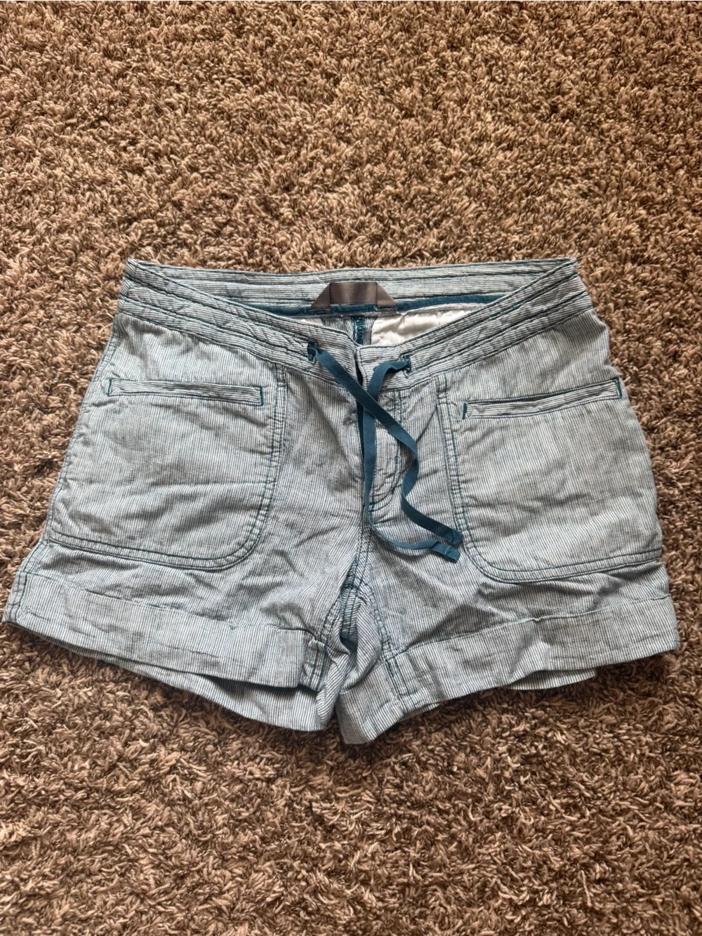 The North Face Light Blue Striped Women’s Shorts